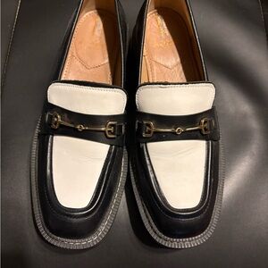 Black and White Loafers